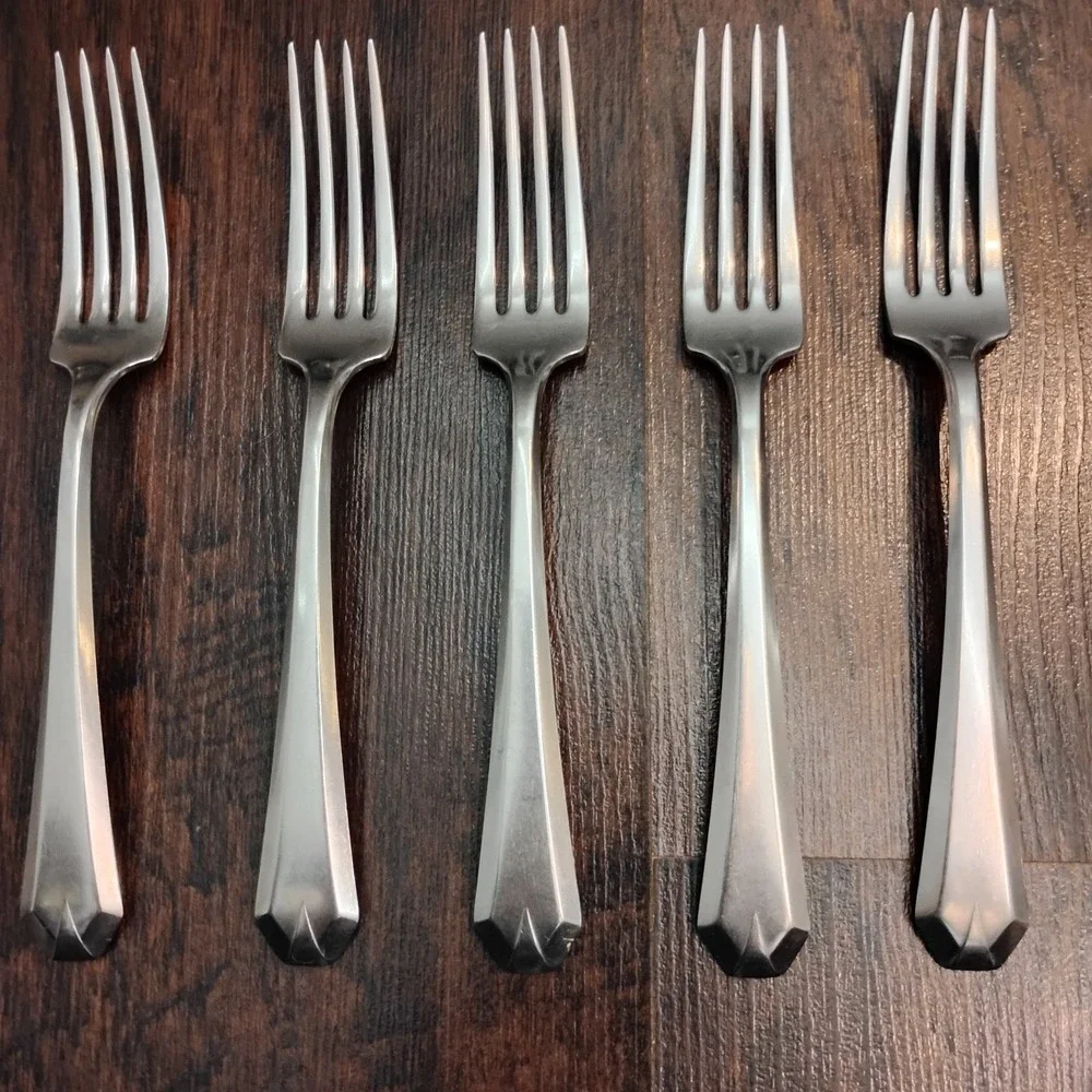 Vtg Royal Allegheny Streamline Stainless Flatware 20 Pc Set Knives Forks Spoons